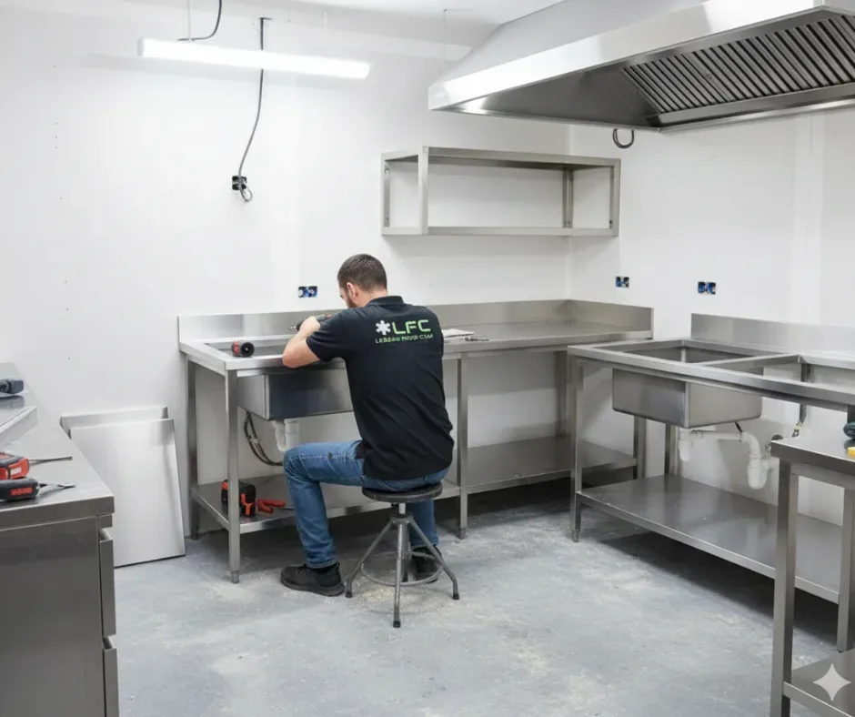 Intervention sur une laverie inox